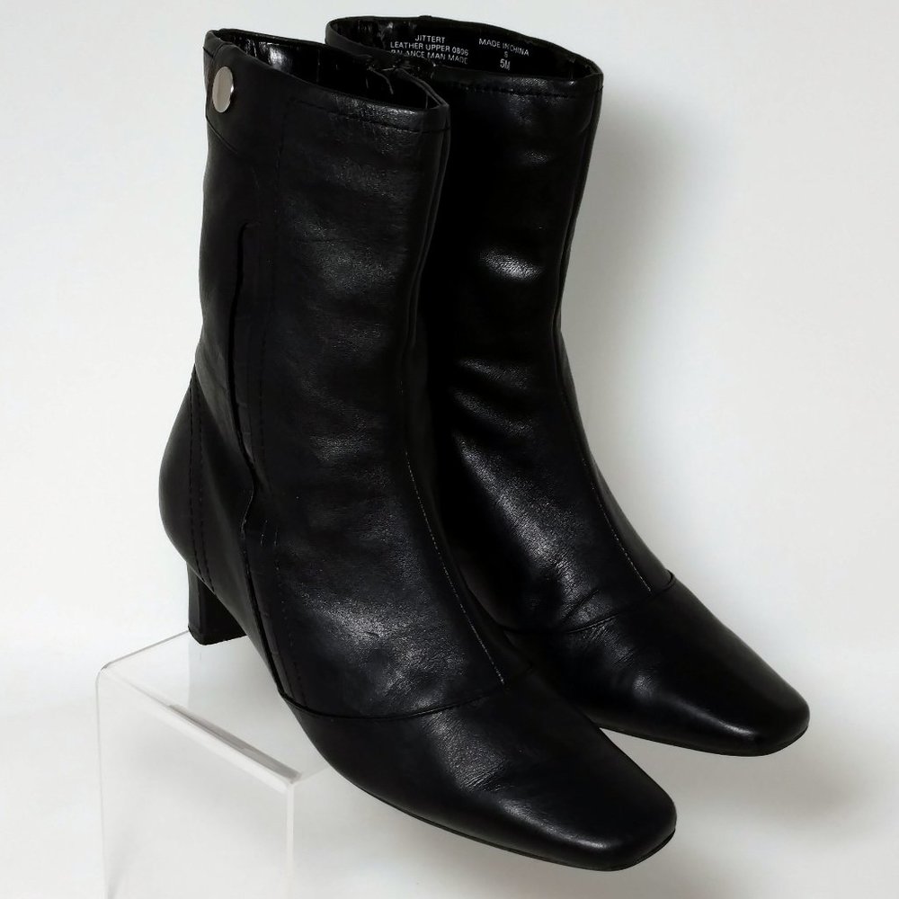 Easy Spirit Boots Jittert Zip Black 0806 EUC Sz 5